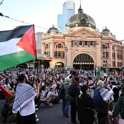 Pro-Palestine activists block major CBD intersection