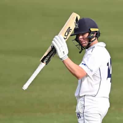 Marcus Harris makes a point with county double-ton