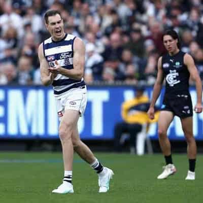 Dangerfield hamstrung as Cats fight off Carlton charge