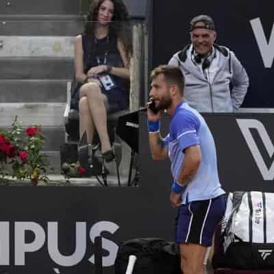 Djokovic hit by bottle as Aussies take Roman blows too