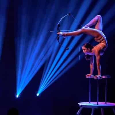 Contortionist's new twist: from birth to foot archery