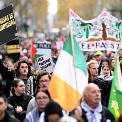 Pro-Palestine protesters shut down major intersection