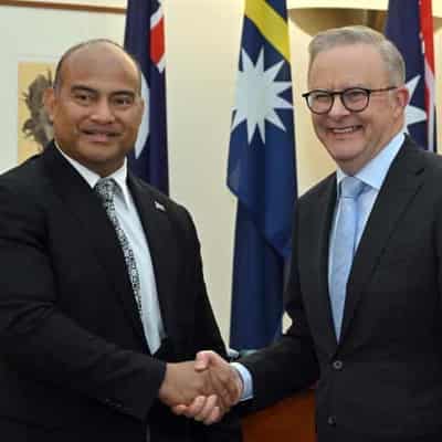 Albanese meets with Nauru leader to boost Pacific ties