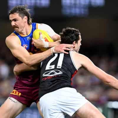 Daniher kicks five as Lions survive Saints fightback