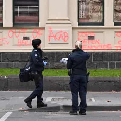 Trades Hall vandals slammed for 'performative stunt'