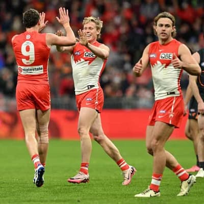 Giants keep focus on AFL flag despite Swans drubbing