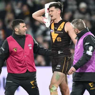 Injured Mitch Lewis still having impact at Hawks