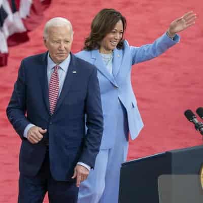 Backed by Biden, Harris moves to secure White House bid