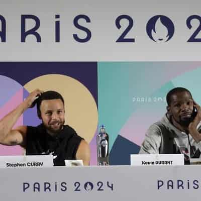 Curry, Durant talk up opposition at Paris Olympics