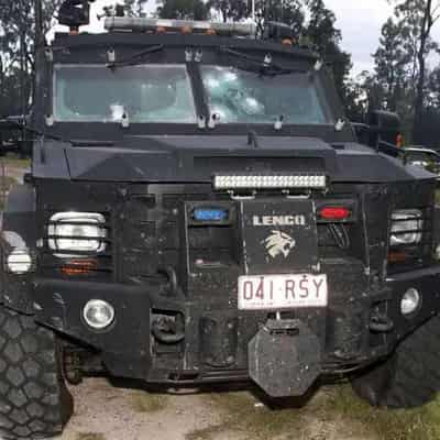 Volley of gunfire 'rocked' heavily armoured cop vehicle