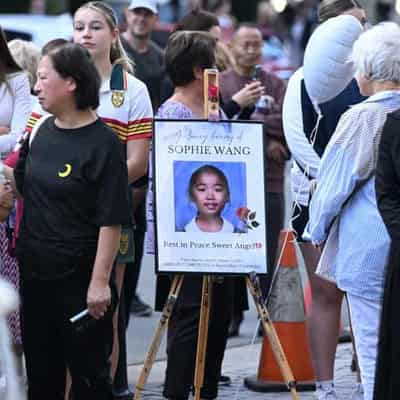 'Gutted': hundreds gather at vigil for little Sophie