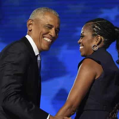 'Ready for new chapter': Obamas rouse crowd for Harris