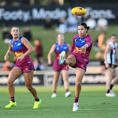 Lions run rampant in 52-point AFLW win over Magpies