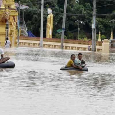 Myanmar flooding kills at least 74 with 89 missing