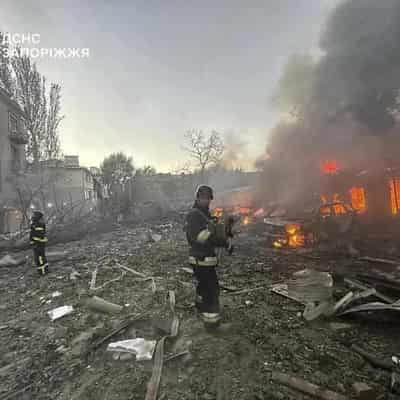 Ukrainian drone attack sparks fires across Russia