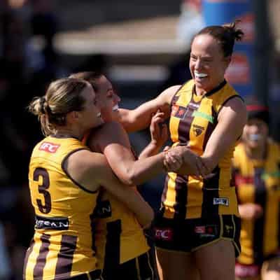 Injury-hit Hawks claim brave AFLW victory over Dockers