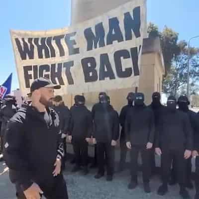 Police break up 'hateful' white supremacist protest