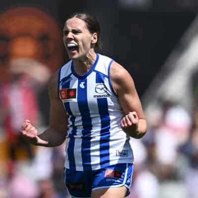 Garner stars with three goals as Roos crush Swans