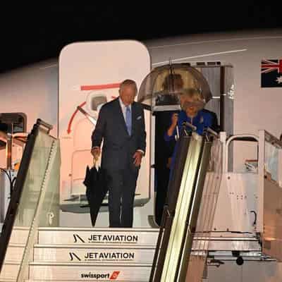 King Charles and Queen Camilla touch down in Australia