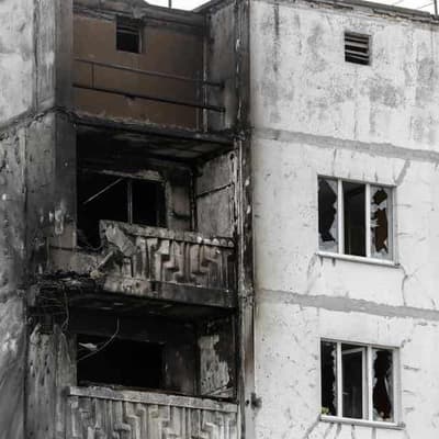 Russian drone attack sparks park fire in Ukraine's Kyiv