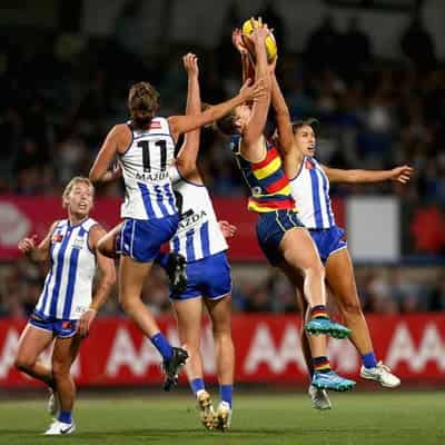 Kangaroos beat Crows in AFLW qualifying final