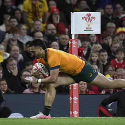 Faessler and Wright hat-tricks as Wallabies rout Wales