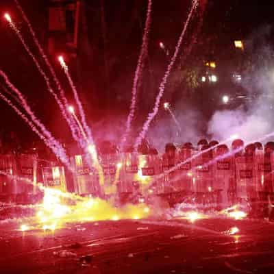 Georgia protesters in third night of demonstrations