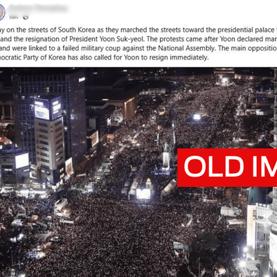 Old protest photo falsely linked to South Korean President Yoon