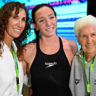 Aussie swimmer Pallister's message to godmother Fraser