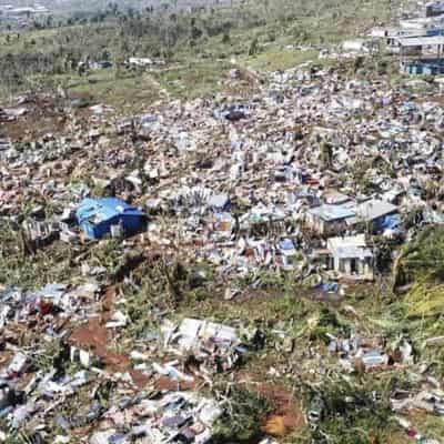 Families prepare aid after cyclone rips through Mayotte