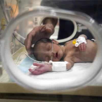 Displaced Gaza newborn freezes to death, twin fights on