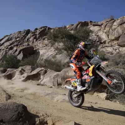 Sanders of the desert setting bike pace at Dakar Rally