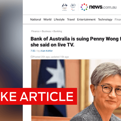 Fake news article targets Foreign Minister Penny Wong in crypto scam