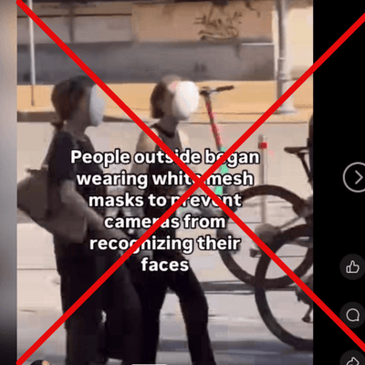 Video shows music promo masks, not bid to block surveillance cameras