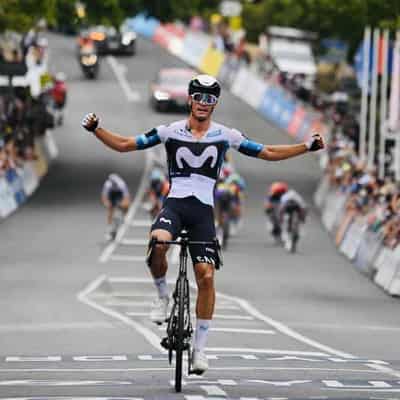 Romo takes Tour lead with first pro cycling win