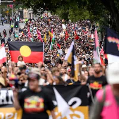 Peaceful Invasion Day protests shut down city streets