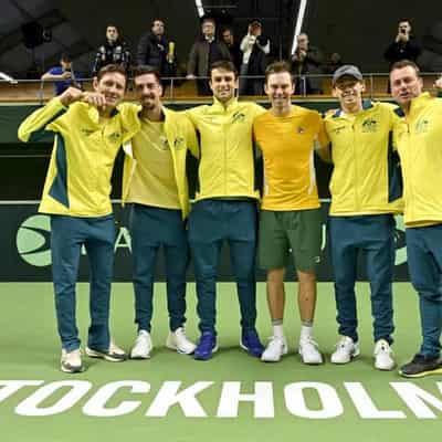 Olympic champs reunite to seal Aussies' Davis Cup win