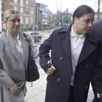 Matildas skipper Kerr waits after jury is sent out