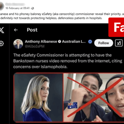 No, PM did not say eSafety commissioner is trying to remove video of Sydney nurses