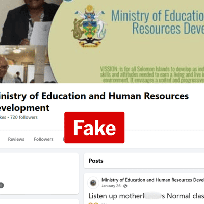 Claim Solomon Islands govt will expose exam cheats is fake