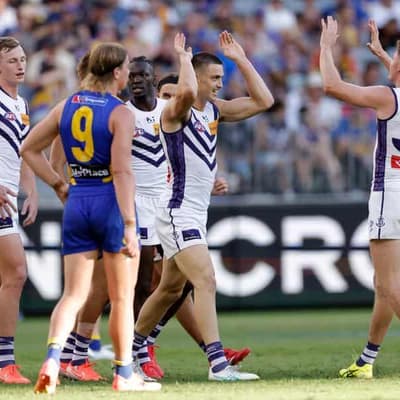 Serong equals derby record as Dockers beat Eagles