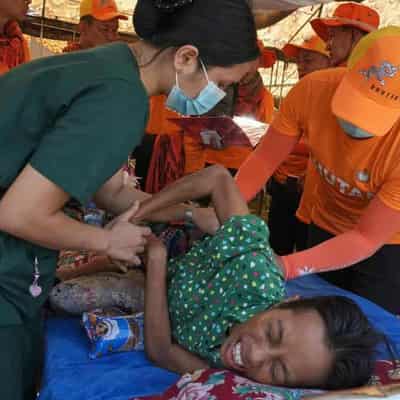 Rain adds to challenge for Myanmar quake relief