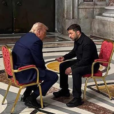 Trump, Zelenskiy hold 'good' talks in Vatican basilica