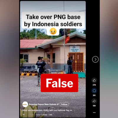 No, Indonesian soldiers didn’t remove a flag from a PNG base