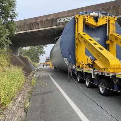 Probe after wind turbine crash shuts major highway