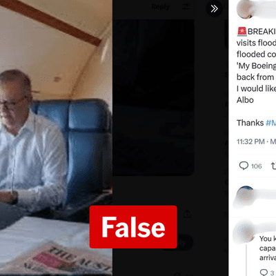 Fake PM quote spreads as he visits flood-hit NSW communities
