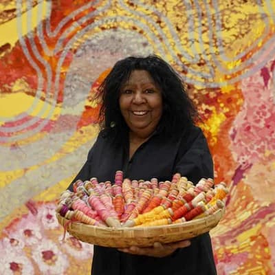 First weaving hung in 3D zooms in on tiny river life