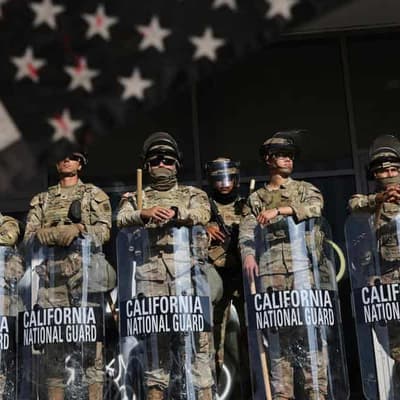 California governor warns 'democracy under assault'