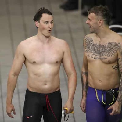 Olympic swim champ issues blunt warning to rivals