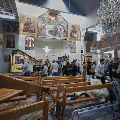 Suicide bombing at Damascus church kills at least 15